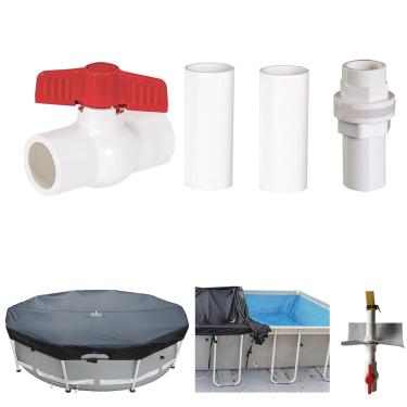 Imagem de SIHAIAN Kit De Saída Drenagem Piscina, Abra Um Terceiro Dreno Na Parte Inferior Com Cano Água Acumulada Da Tampa