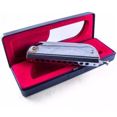 Imagem de Gaita de Boca Orleans Cathedral Cromatica 40 Vozes - Orleans Harmonica