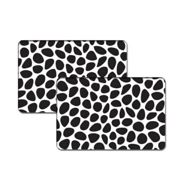 Imagem de Ruhuayoupin Escorredor de pratos dobrável para balcão de cozinha absorvente sobre escorredores de louça, escorredores de pratos multiuso para balcão de cozinha, fácil de limpar (seixo, pacote com 2)