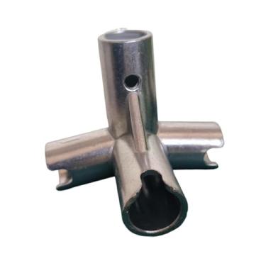 Imagem de YIJU Conector de rede de badminton prateado, leve, versátil e fácil de instalar, conector de estrutura de rede esportiva, Diâmetro Interno 1.9