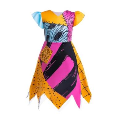 Imagem de Dressy Daisy Fantasia de Halloween Sally Nightmare, fantasia de festa chique com acessórios para crianças, meninas, laranja, Apenas vestido, 18-24 Months
