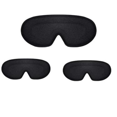 Imagem de Máscara Espuma Confortavel Dormir 3D Sombra Blackout Zero Pressão Eye Venda Tampa Olho Noturno (3un，Preto)