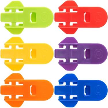 Imagem de SmallCat 6 peças de abridor de latas manual fácil para refrigerantes, protetores de plástico colorido para bebidas, abridor de abas de bebidas à prova de poeira para cerveja para churrascos, praia