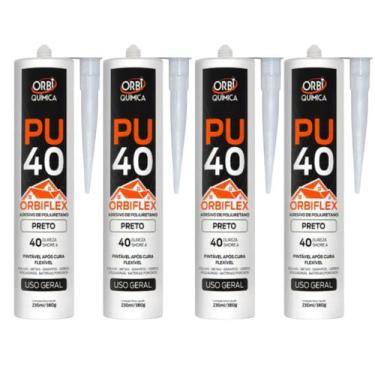 Imagem de Kit Com 4 Unidades Adesivo Poliuretano Orbiflex PU40 Uso Geral Pintáve