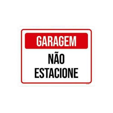 Imagem de Placa De Sinalização - Garagem Não Estacione 27X35