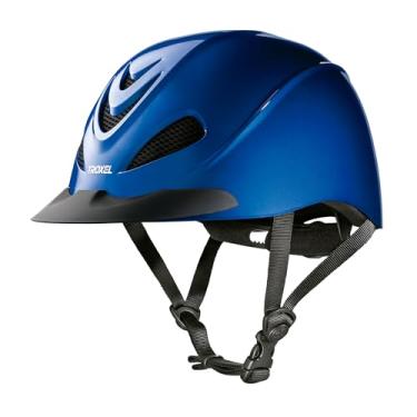 Imagem de Troxel Capacete de equitação ultraleve Liberty, design ajustável de perfil baixo, equipamento de segurança para equitação, pequeno (6-5/8-7), cobalto