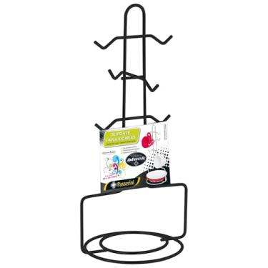 Imagem de Porta Xícaras De Café e Pires Suporte Preto Organização Cozinha