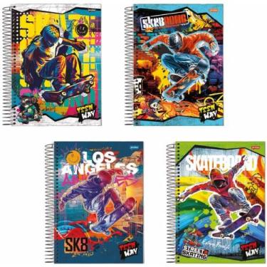 Imagem de Caderno 10X1 Capa Dura Teen WAY 200 Folhas - Pacote com 4 - Jandaia