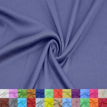 Imagem de Stylish FABRIC Forro interloque 100% poliéster de 152 cm de largura – tecido de malha leve elástico bidirecional por jarda para vestuário, maternidade, decorações de festa, cortinas, artesanato e