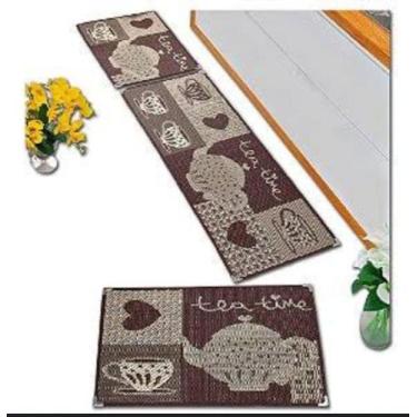 Imagem de Tapete sisal multi kit 3 peças 1 peça 50 cm 1,50 m 2 peças 50 cm x 80 