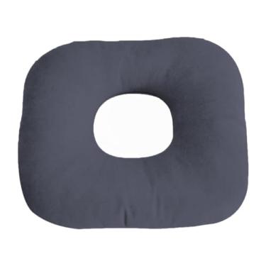 Imagem de Ioensy Travesseiro para piercing de orelha, suporte para orelhas furadas, protetor auricular lavável e relaxante com furo, Cinza Escuro