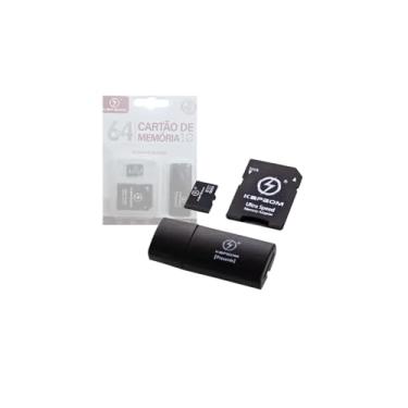 Imagem de Cartão de Memória 64GB Alta velocidade Com Adaptador SD E USB