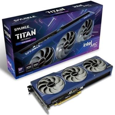 Imagem de Sparkle Intel Arc B580 Titan OC, 12GB GDDR6, Torn Cooling 2.0, Ventilador axial, Luz de Respiração, Placa Traseira de Metal, SB580T-12GOC