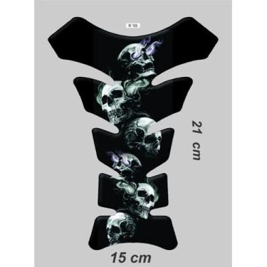 Imagem de Protetor De Tanque Para Motos Tank Pad Caveira R-193 Grande - Resitank