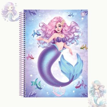 Imagem de Caderno Conto de fada sereia Loly Capa Dura 1 Matéria 80Folhas Animati