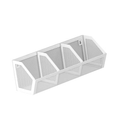 Imagem de Ioensy Organizador de cozinha com cesto suspenso, versátil e moderno, porta-alhos, temperos, cesta de armazenamento para sala de estar, casa de fazenda e, Grade 3 Branca