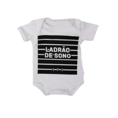 Imagem de Body Infantil Manga Curta Branco Temático Bebê Frase 100% Suedine - Sa