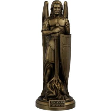 Imagem de Estátua Arcanjo Miguel - Versão 4 (Cor Ouro Velho)