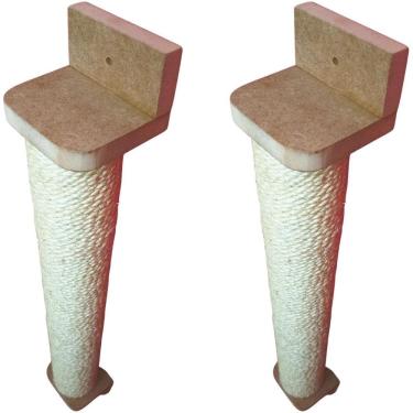 Imagem de Arranhador De Gato Para Parede 2Un - Mdf E Sisal 70Mm X 60Cm