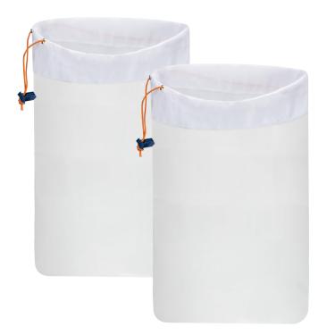 Imagem de HH1510 Bolsa de vulcão ultrafina com substituição de gancho para bolsa de detritos de cabeça de martelo, saco de malha fina de 75 mícrons limpa folhas de sujeira para piscinas e spas - pacote com 2