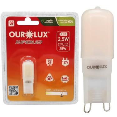 Imagem de Lâmpada Bipino Led Halopin 2.5w 127v G9 Frio Fosca - OUROLUX, Branco-f