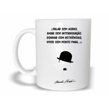 Imagem de Caneca Frases Charlie Chaplin 6 Polímero 325Ml