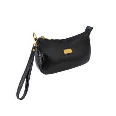 Imagem de Bolsa Carteira Clutch Topgrife Verniz Couro Preto