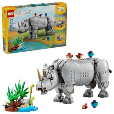Imagem de LEGO Creator Animais Selvagens: Rinoceronte Majestoso com Pássaros 31171