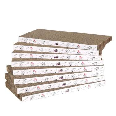 Imagem de Papelão Cat Scratcher, 8 pacotes em 1, reversível e durável - Catinarl