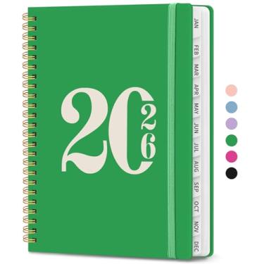 Imagem de Agenda 2026, agenda semanal e mensal, janeiro de 2026 a dezembro de 2026, agenda de calendário de capa dura com abas e bolso interno, material escolar para mulheres e homens - A5 (16 cm x 21,6 cm