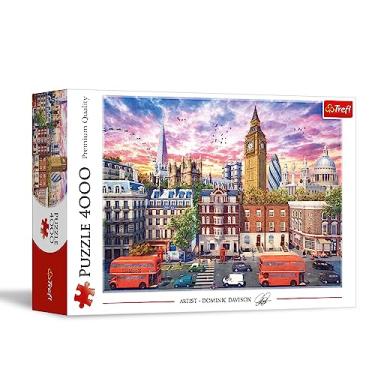 Imagem de Trefl Quebra-Cabeça Walking Around London, 4.000 Peças, Vermelho, 137 Cm X 96 Cm, Impressão, Faça Você Mesmo, Grã-Bretanha, Inglaterra, Diversão Criativa, Clássico Para Adultos E Crianças A Partir D