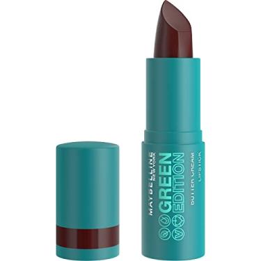 Imagem de Maybelline Green Edition Batom de creme de manteiga de alto pigmento, floresta, marrom ameixa, 3,4 g