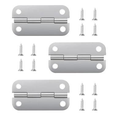 Imagem de Ophjerg Substituição de dobradiças de aço inoxidável para refrigeradores de acampamento Igloo, compatível com a maioria dos baús de gelo estilo iglu (conjunto de 3)