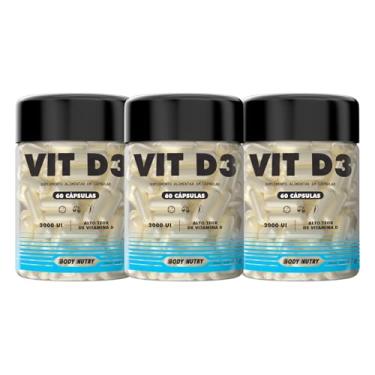 Imagem de Kit 3x Vitamina D3 2000UI Rende 60 Doses 60 Capsulas Colecalciferol 60 Doses Suplemento Auxilia no Sistema Imune Ossos e Dentes Alto Teor - Natural Foods