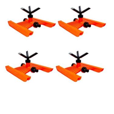 Imagem de Aspersor Giratório Com Base Esqui Ajax Irrigação Com 3 Jatos 4 Unidade