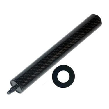 Imagem de Zxpjkyu Extensão de Taco de Sinuca, Prática, Portátil, Fácil de Instalar, Preta, Substituível, Profissional, Fibra de Carbono, Irretrátil