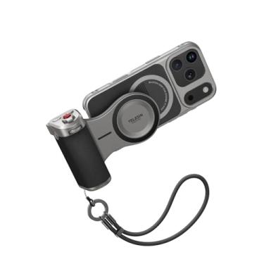 Imagem de TELESIN Kit Master Grip para iPhone 17 Pro, kit padrão de aderência magnética para câmera de celular, bateria embutida de 3200 mAh, carregamento sem fio, capa de grafeno para resfriamento de iPhone