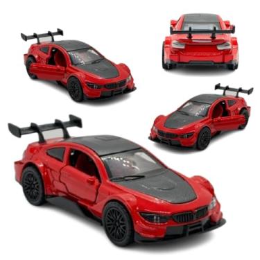 Imagem de Miniatura Carrinho Esportivo Carro de Ferro, Portas que Abrem, Escala 1:32, Vermelho