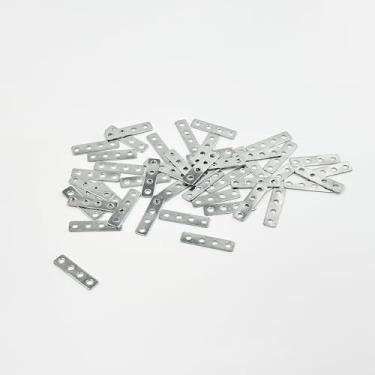 Imagem de URIMPAVIDO 50PCS Model Toy Metal Connect Plate RC Airplane Frame Fixed Plate Bracket for RC Plane Helicopter DIY Model Toy Connect Parts (Style 1)