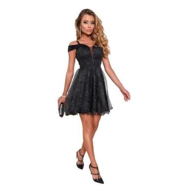 Imagem de Vestido Curto Ombro a Ombro 15 Anos Casamento Civil - Glamoor Festa, P