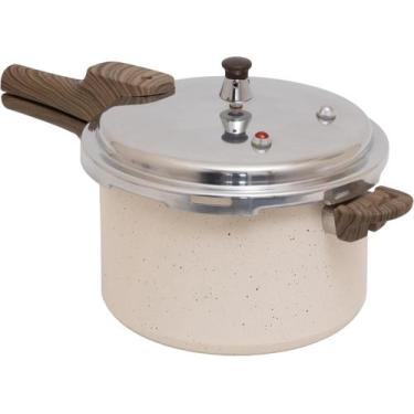 Imagem de Panela de Pressão PressCook Marmol Antiaderente 4,2l Revestimento Cerâ