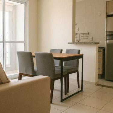 Imagem de Mesa de Jantar 80x80cm Moderna Industrial Design Compacto para 4 Lugar