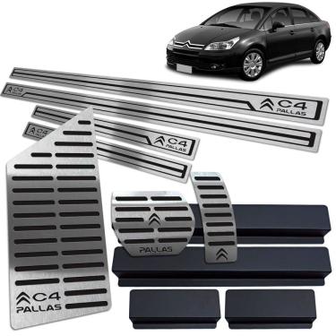 Imagem de Soleira Pedaleira Auto Descanso C4 Pallas 2005 A 2013 Preto