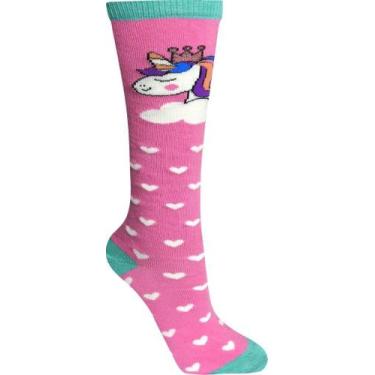 Imagem de Meia 3/4 Cano Alto Unicórnio Infantil divertida e colorida - Miimos, G