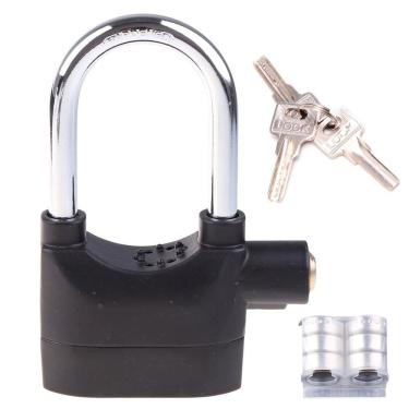 Imagem de Trava sirene 110db anti-furto bike portão resistente aço