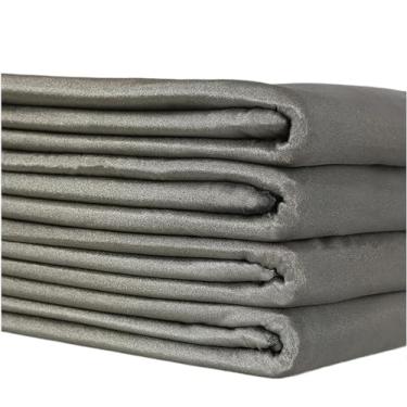 Imagem de Faraday Tecido elástico de fibra de prata pura Faraday material condutor EMF rede de proteção contra radiação para sinal celular, WiFi, Bluetooth, GPS Faraday Cage, RFID, EMF (Cor: Cinza, Tamanho: 1