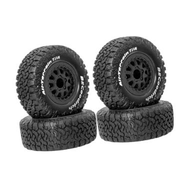 Imagem de Esquirla 4 peças 1/10 RC rodas e pneus acessórios de reposição para brinquedos de controle remoto
