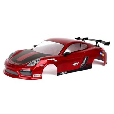 Imagem de HSP RC Body Shell for HSP Redcat Exceed 1/10 Scale 4wd On Road Racing Drift RC Car with Stickers and Rear Wing Red