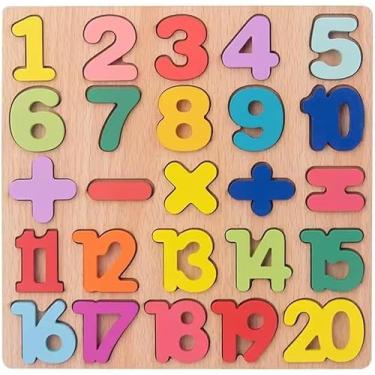 Imagem de Brinquedo Educativo Infantil Montessori Formas Puzzle Madeira