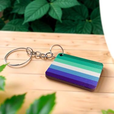 Imagem de Kit 50 MDF Chaveiros LGBT Especial - Abstratta, Bandeira Gay